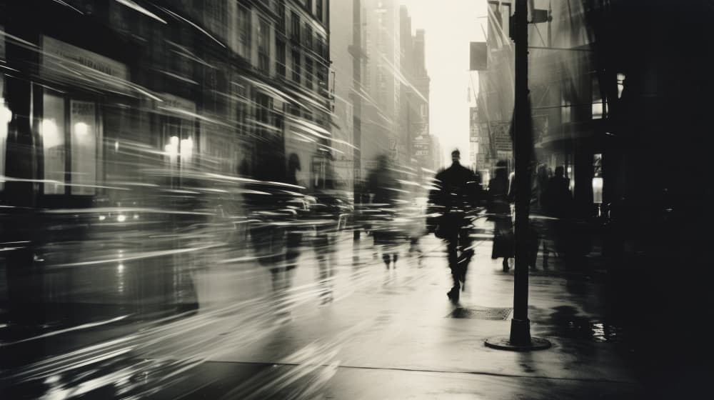 City Shadows Flow by Treechild — canvas wall art