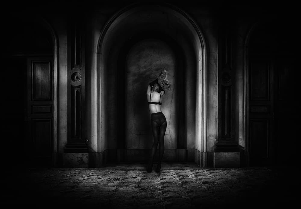 Dramatic Archway Figure by Holger Droste — canvas wall art