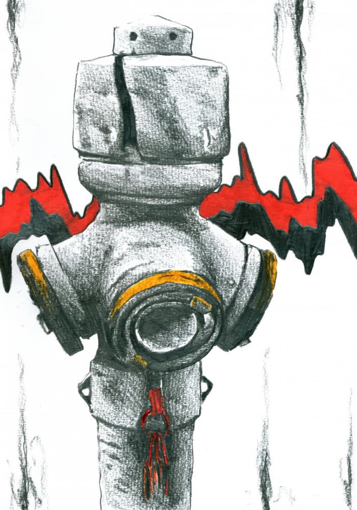Urban Hydrant Energy by Kulik — canvas wall art