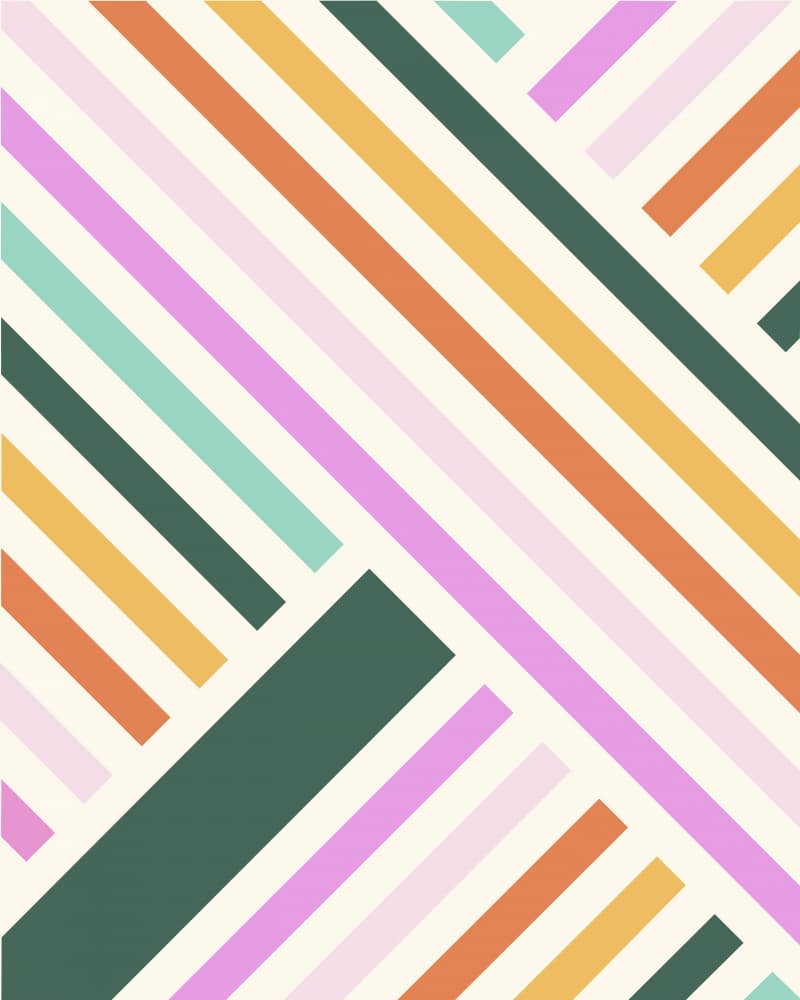Modern Colorful Stripes by Artprink — canvas wall art