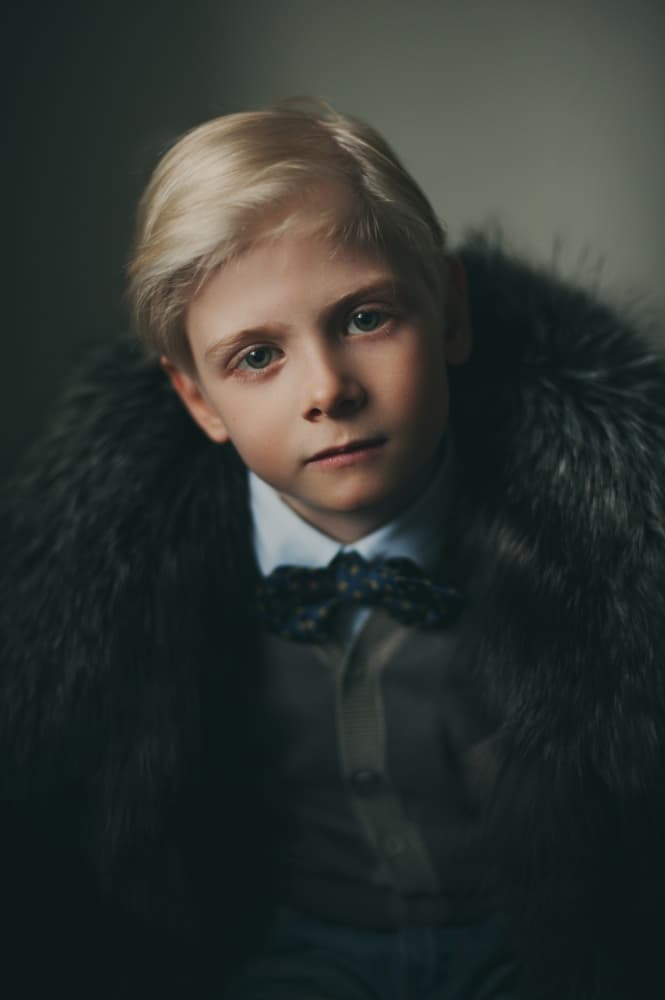 Dapper Boy In Fur by Natalia Zhukova — canvas wall art