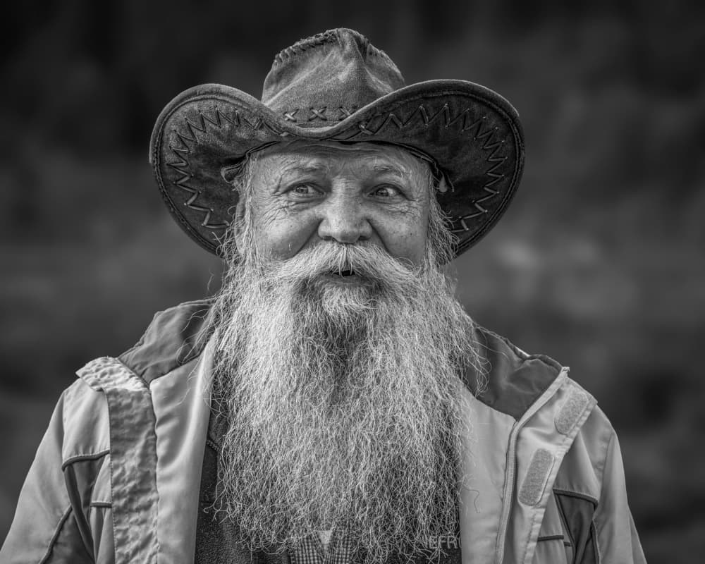 Happy Bearded Cowboy by Joško Šimic — canvas wall art