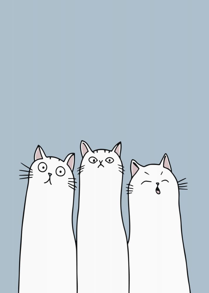Whimsical Cat Trio by Andreas Magnusson — canvas wall art