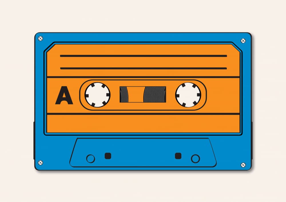 Retro Cassette Tape by Frankie Kerr-Dineen — canvas wall art
