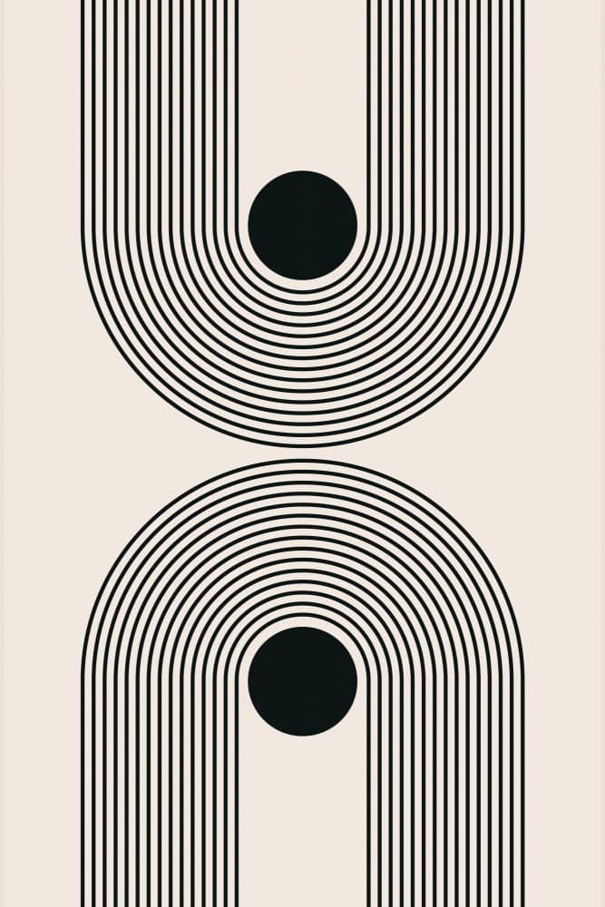 Modern Geometric Arches by jay stanley — canvas wall art