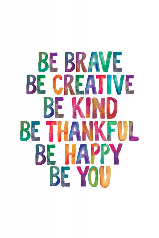 Colorful Inspirational Words by Brett Wilson — canvas wall art