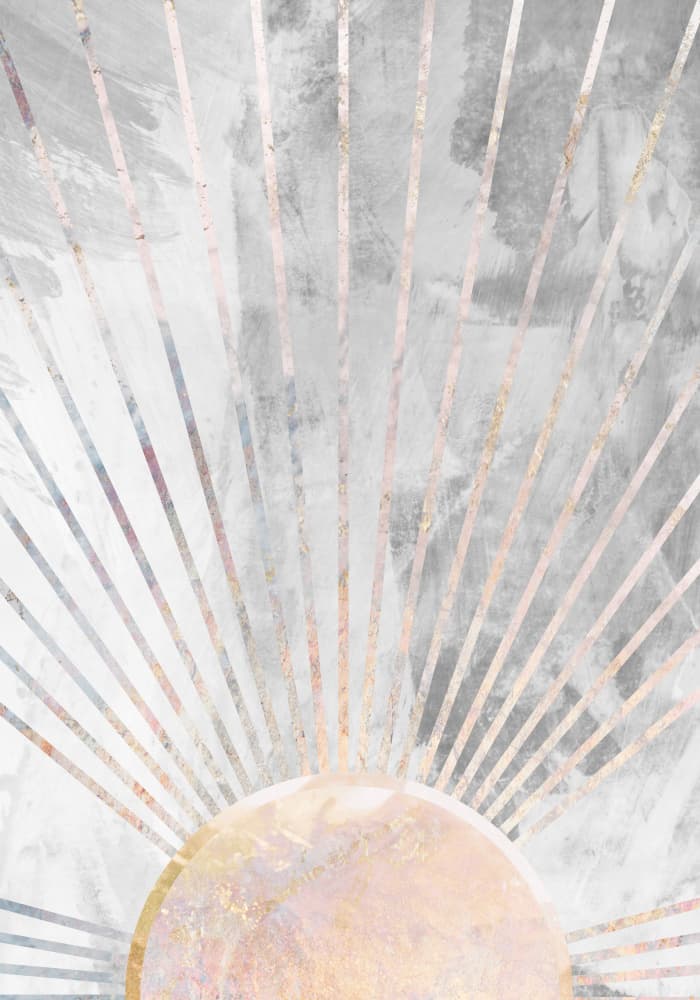 Blush Gold Sunburst by Sarah Manovski — canvas wall art