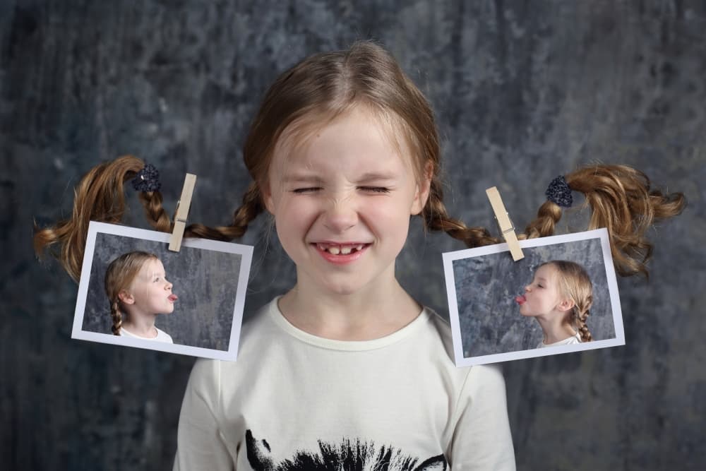 Silly Girl Pigtails by Victoria  Glinka — canvas wall art