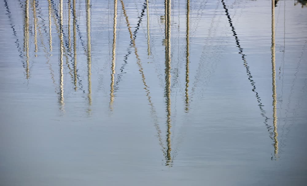 Serene Mast Reflections by Angelo Giampiccolo — canvas wall art