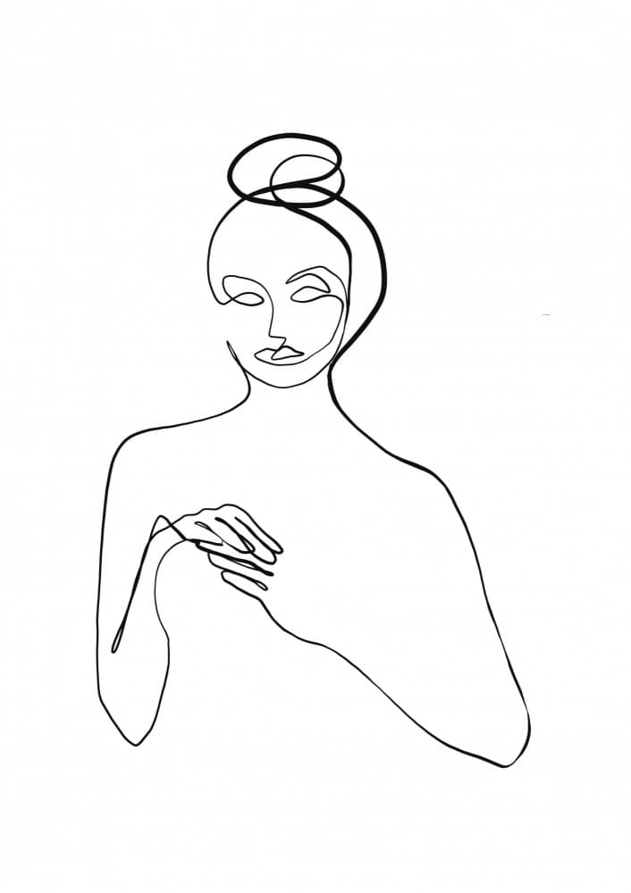 Serene Line Woman by Lila &amp; Lola — canvas wall art