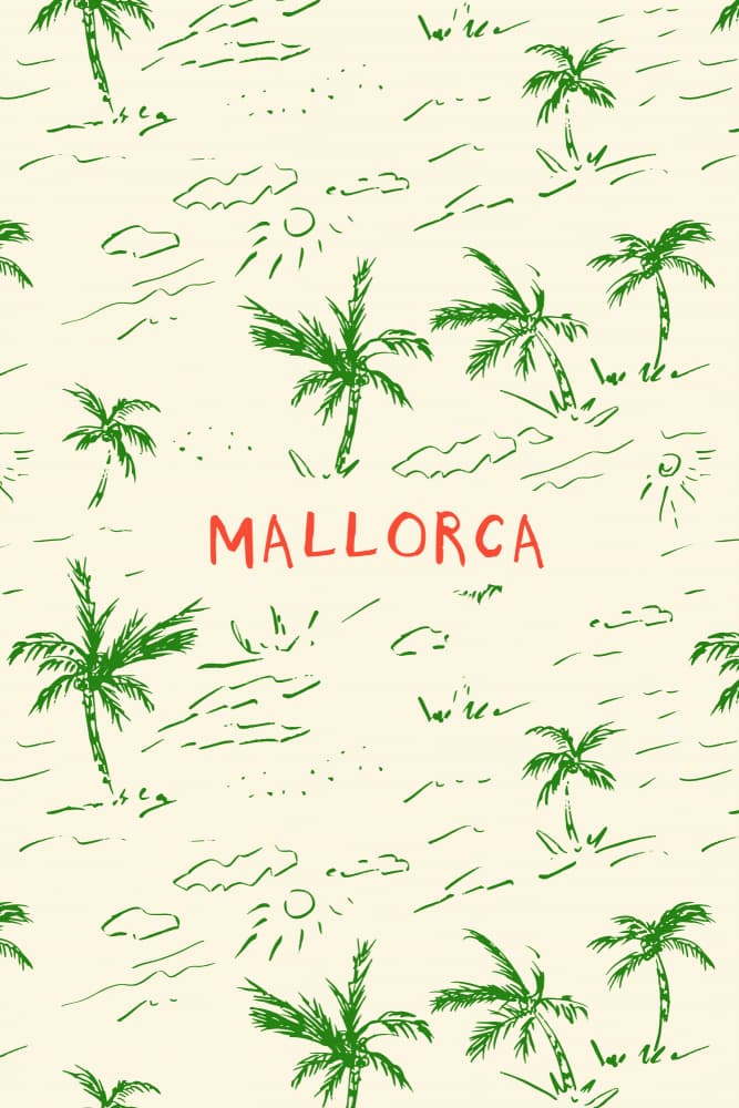Mallorca Island Palms by Treechild — canvas wall art