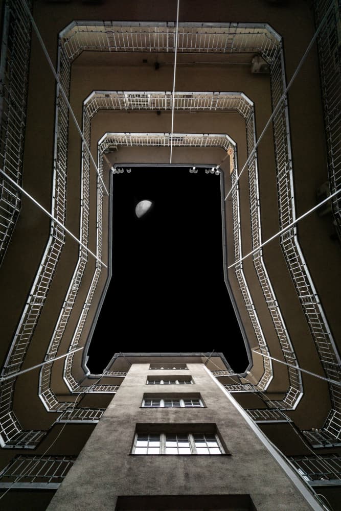 Night Sky Architecture by Daniel De Cort — canvas wall art