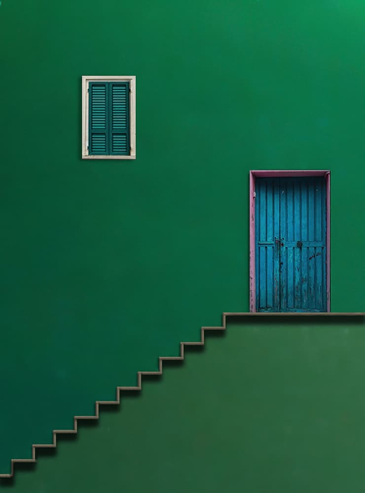 Steps To Blue Door by Alfonso Novillo — canvas wall art
