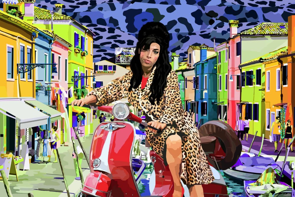 Leopard Style Canal Ride by Lynnda Rakos — canvas wall art