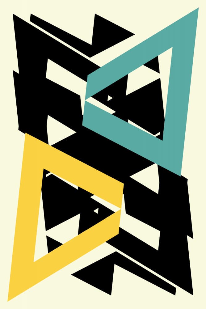Dynamic Geometric Shapes by Petr Strnad — canvas wall art
