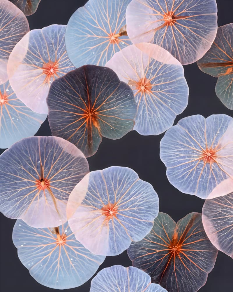 Ethereal Floating Leaves by Uma Gokhale — canvas wall art