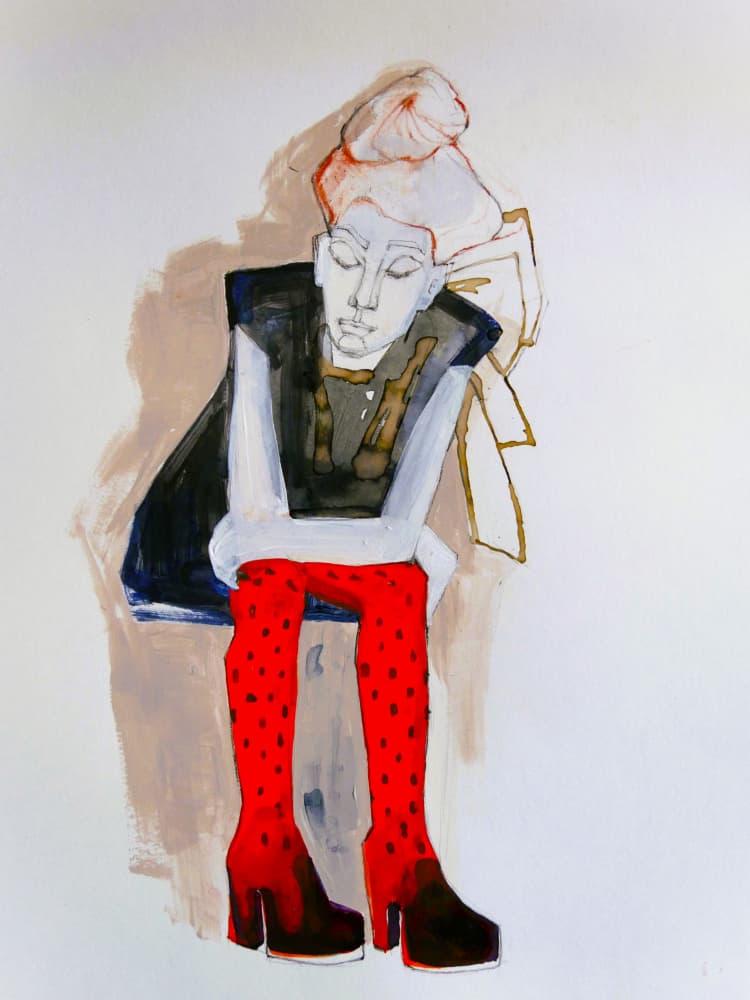Pensive Fashion Style by Doris Schmitz — canvas wall art