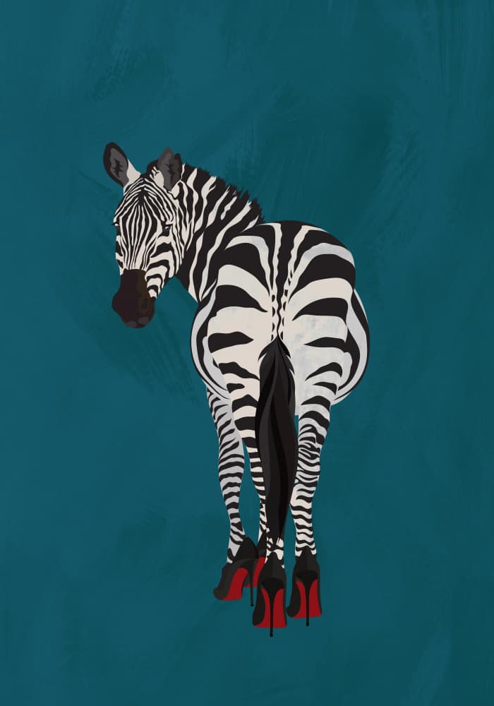 Fashionable Zebra Heels by Sarah Manovski — canvas wall art