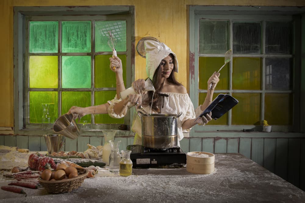 Whimsical Kitchen Chef by Sita Gramich — canvas wall art