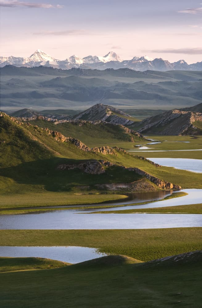 Serene Mountain Valley by Yancheng Lyu — canvas wall art