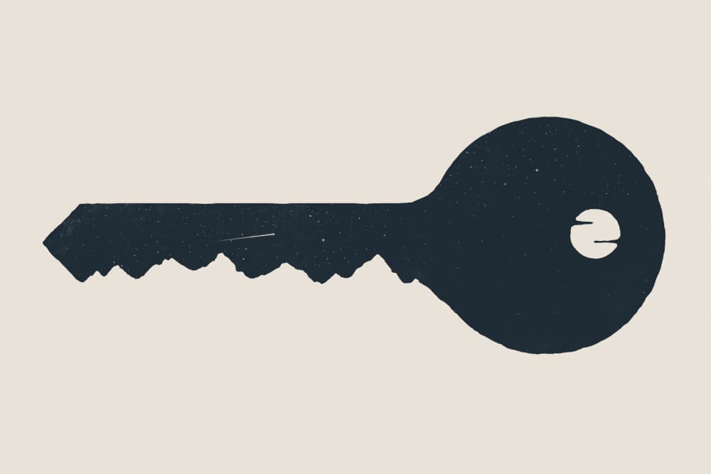 Mountain Key by Florent Bodart — canvas wall art