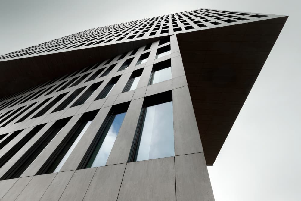 Sharp Geometric Architecture by Roswitha Schleicher-Schwarz — canvas wall art