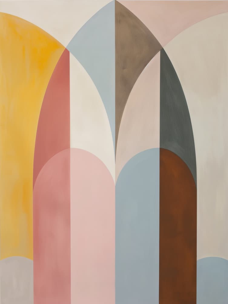 Abstract Pastel Arches by SHANDU — canvas wall art