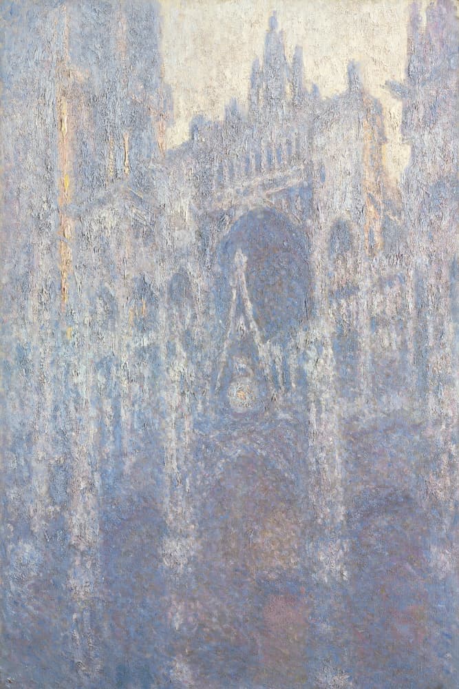 The Portal of Rouen Cathedral In Morning Light (1894) by Claude Monet — canvas wall art
