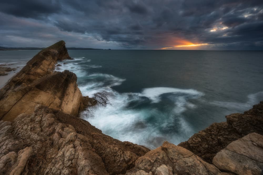 Dramatic Coastal Sunset by Adam Pachula — canvas wall art