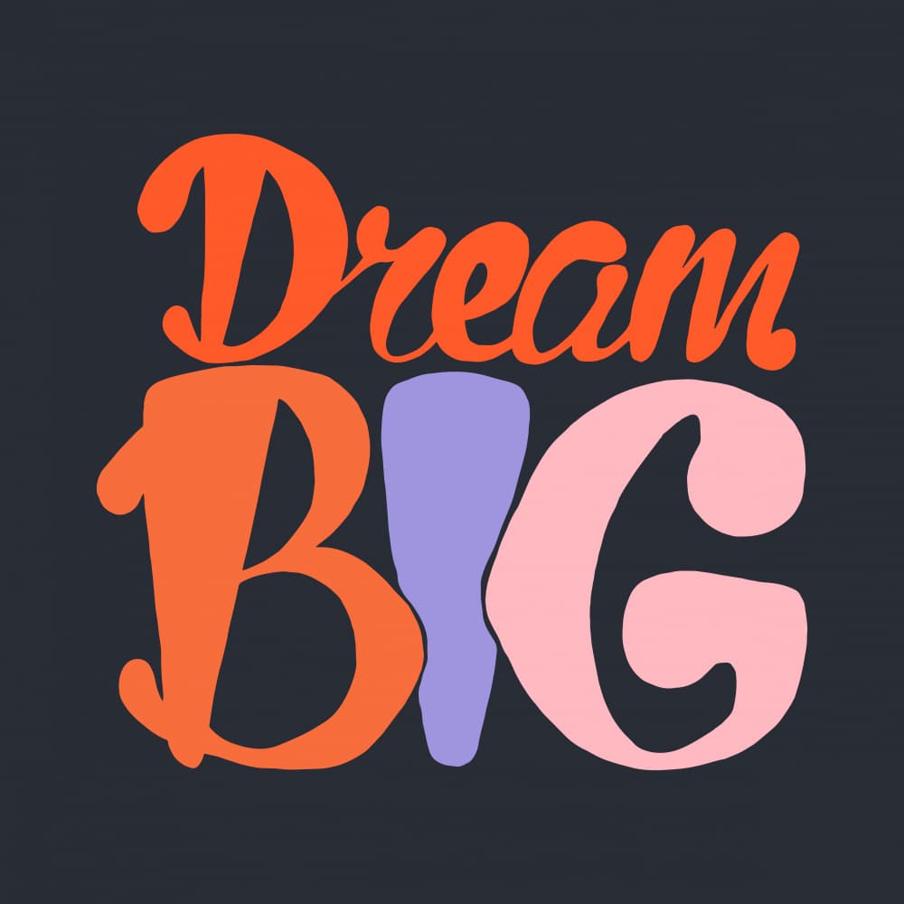 Inspiring Dream Big by Marika Barsrsind — canvas wall art