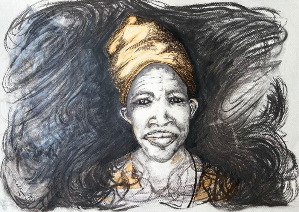 Joyful African Portrait by Augustus Caelthorne — canvas wall art