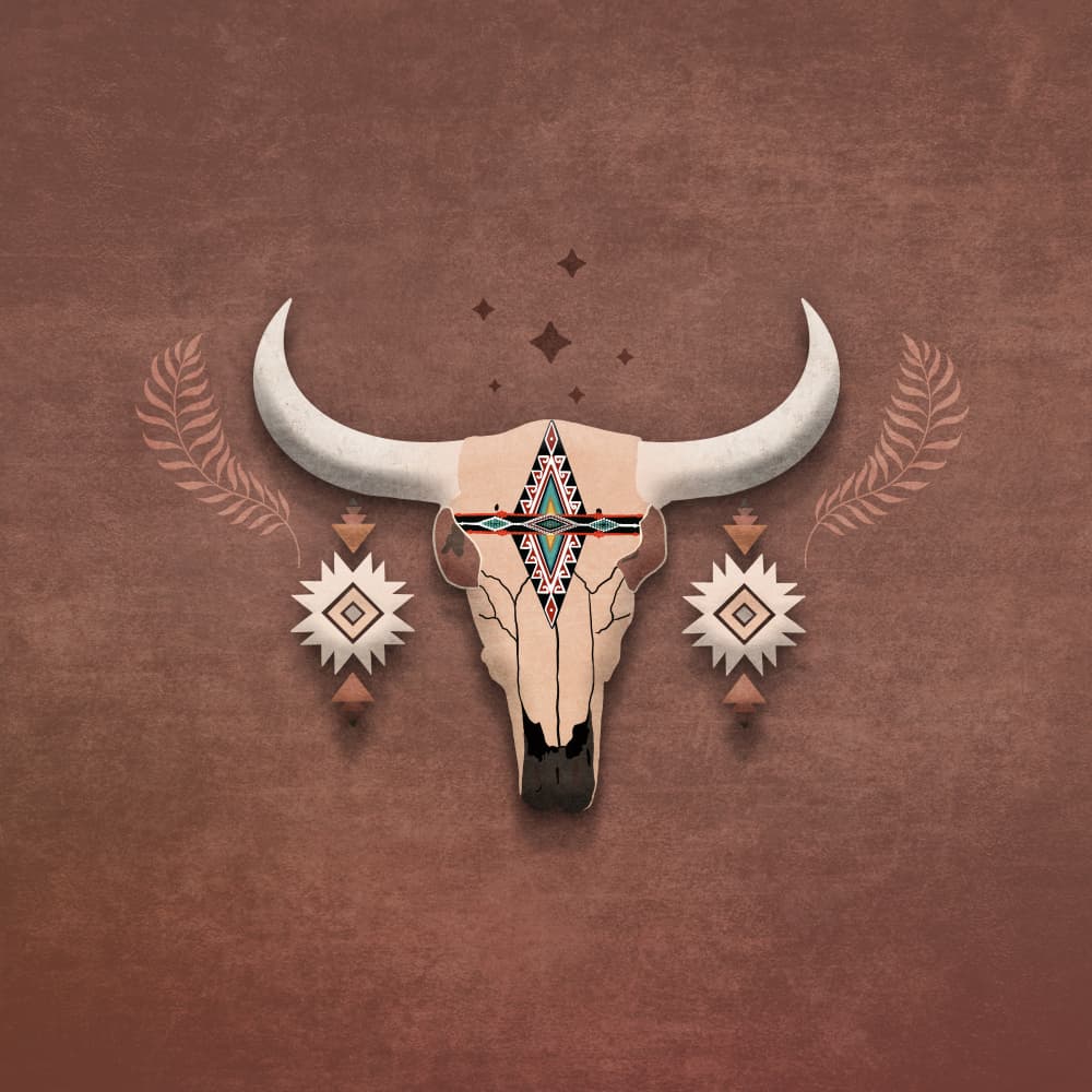 Desert Spirit Skull by Emel Tunaboylu — canvas wall art