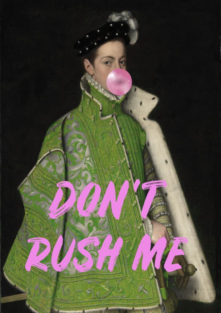 Royal Bubblegum Statement by Talitha McQueen — canvas wall art