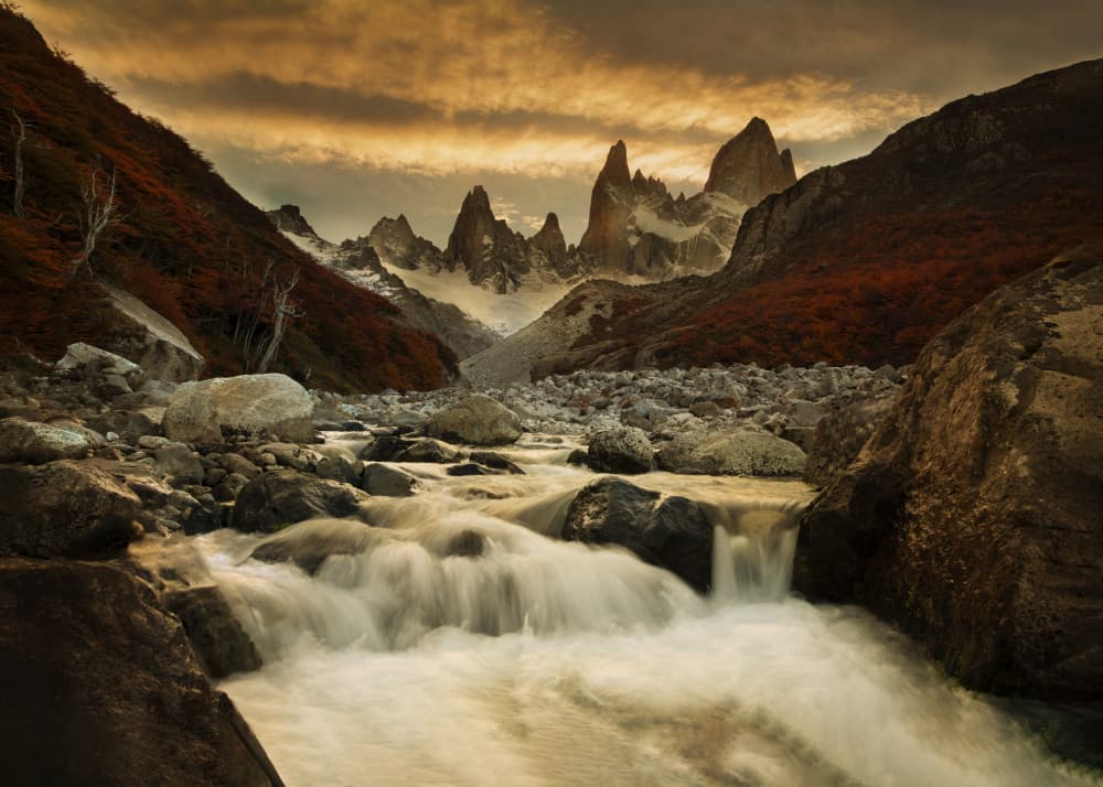Dramatic Mountain River by Ming Chen — canvas wall art