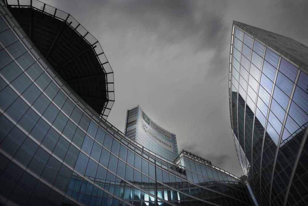 Curved Glass Architecture by mario.messer — canvas wall art