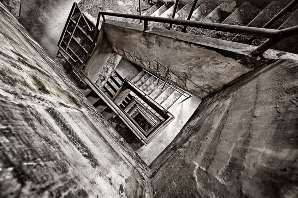 Dramatic Concrete Descent by Paul Boomsma — canvas wall art
