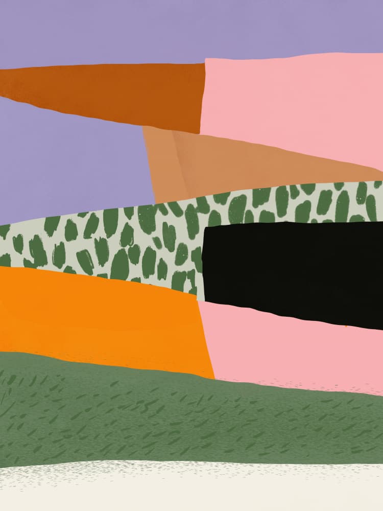 Vibrant Textured Landscape by Little Dean — canvas wall art