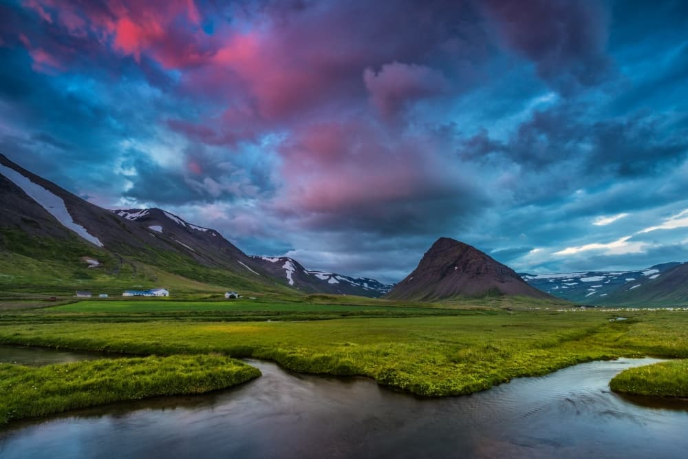 Vibrant Valley Sunset by Raymond Hoffmann — canvas wall art