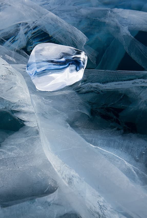 Crystal Blue Ice by Andrey Narchuk — canvas wall art
