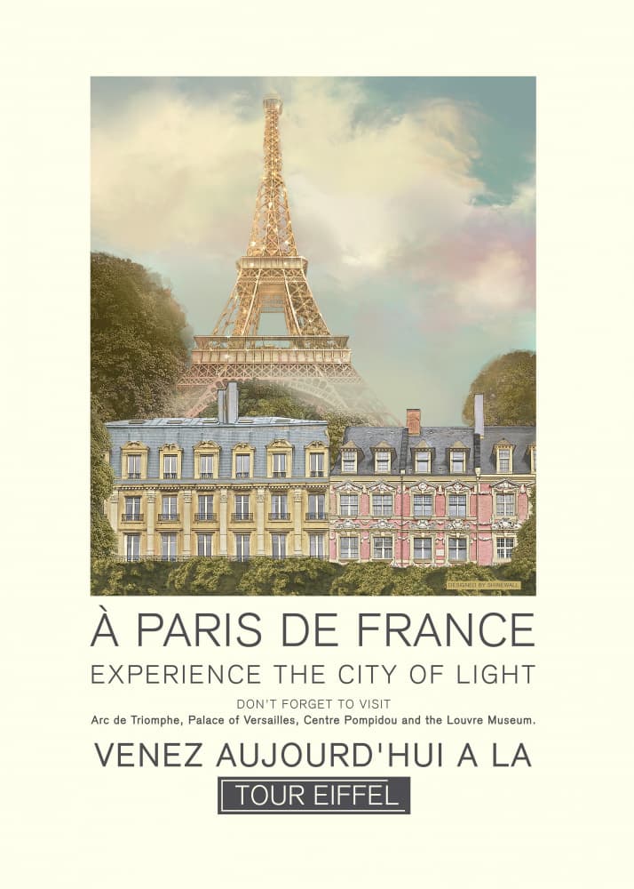 Dreamy Paris City View by Dion Gem — canvas wall art