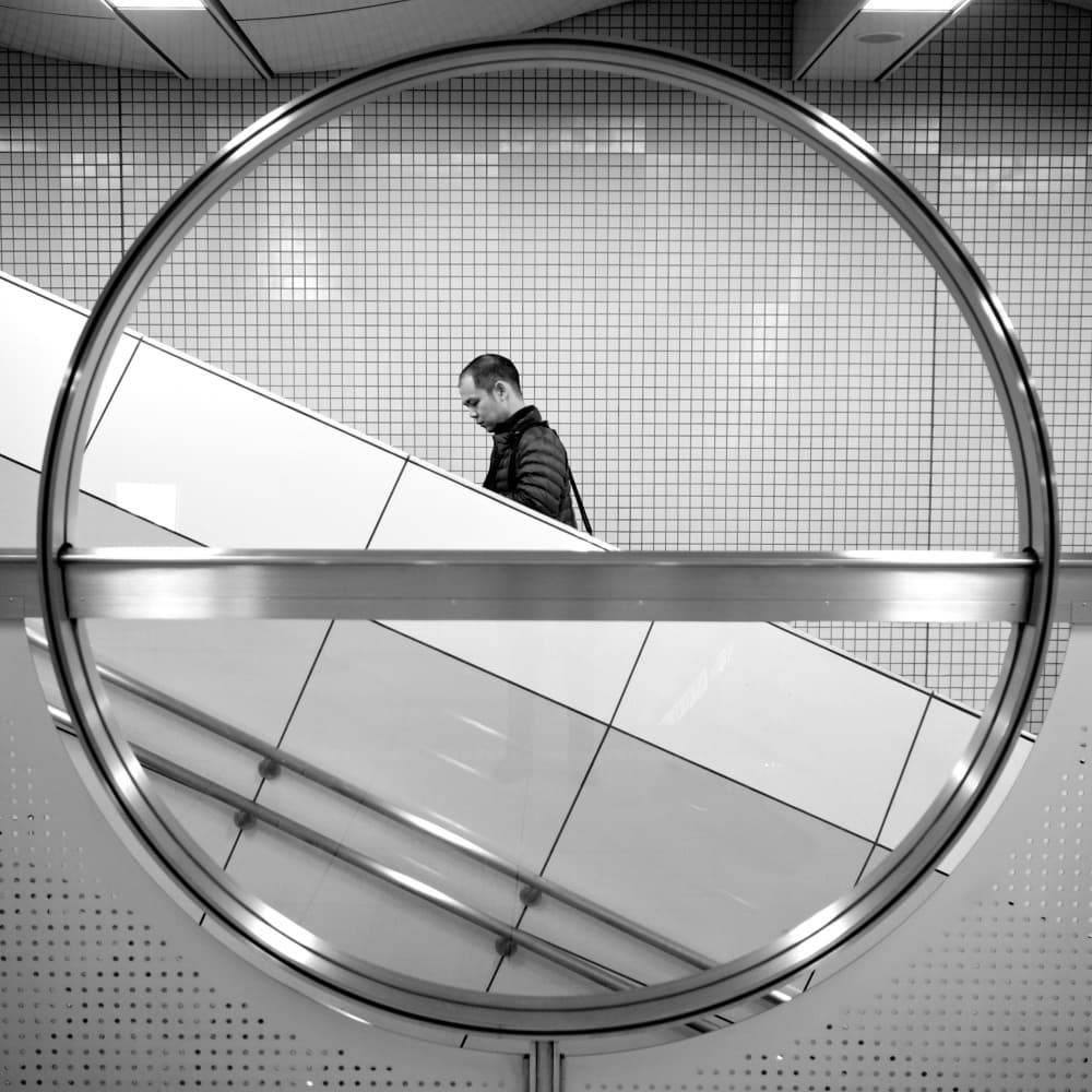 Urban Geometry Man by Magdalena Roeseler — canvas wall art