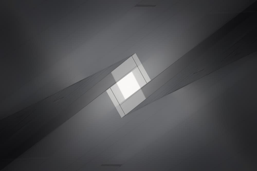 Modern Geometric Light Tunnel by Jeroen van de Wiel — canvas wall art
