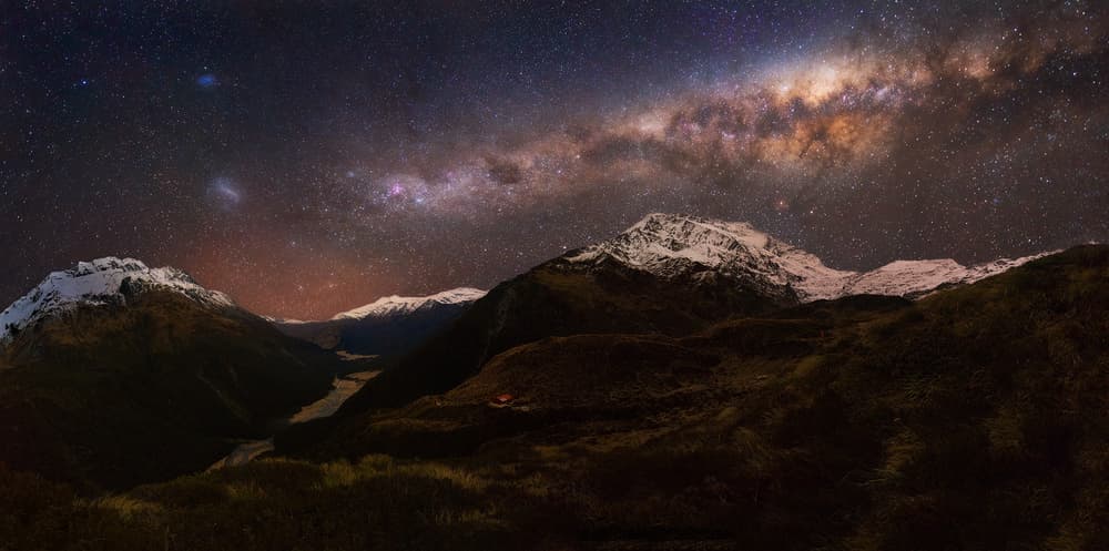 Milky Way Mountain Night by Yan Zhang — canvas wall art
