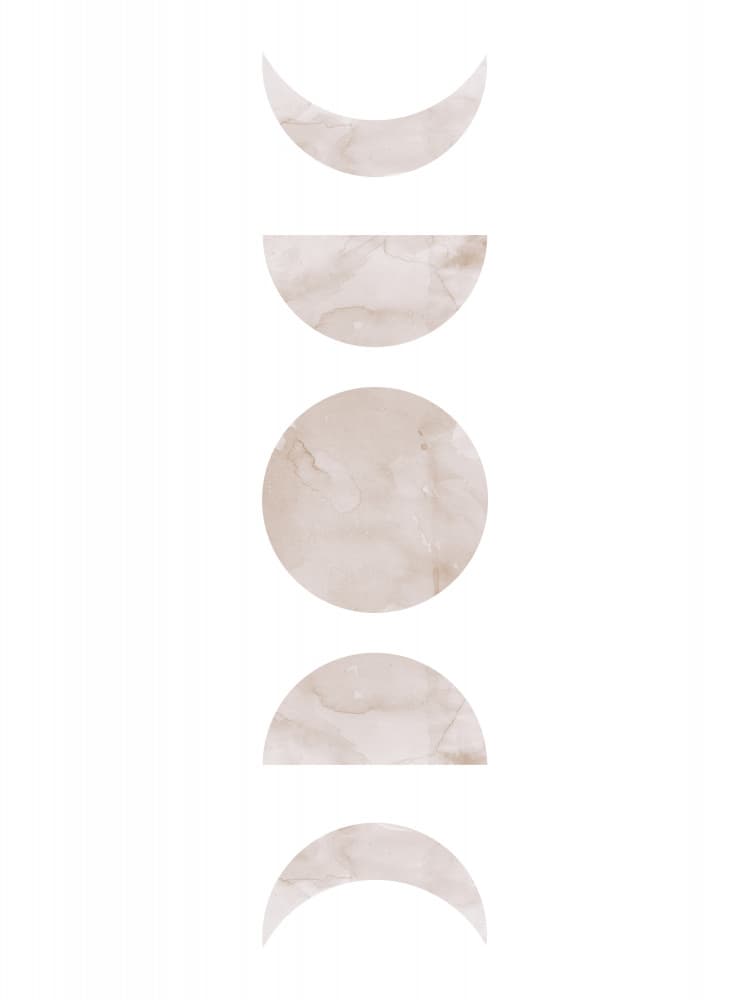 Soft Lunar Phases by Vitor Costa — canvas wall art