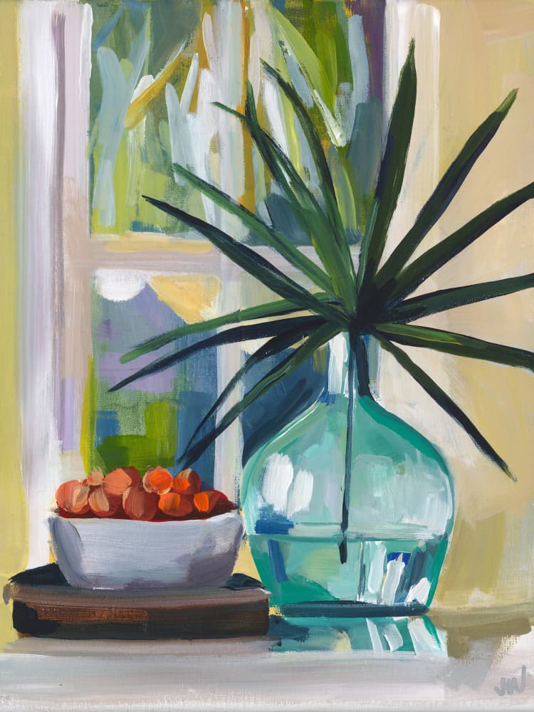 Aqua Vase by Jenny Westenhofer — canvas wall art