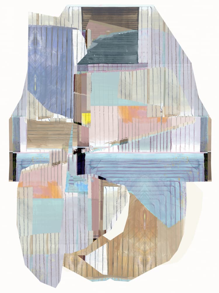 Pastel Geometric Layers by cartissi — canvas wall art
