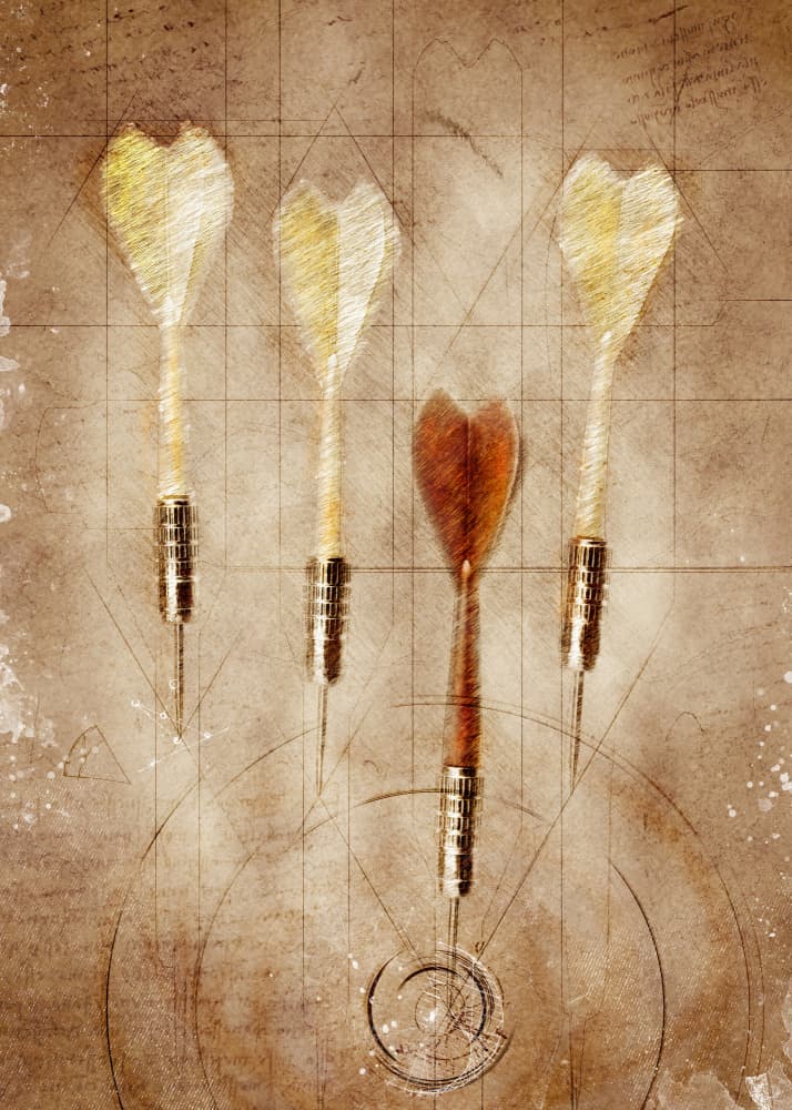 Unique Dart Target by Justyna Jaszke — canvas wall art