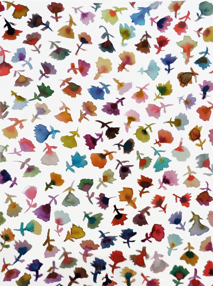 Vibrant Watercolor Blooms by Sylvie Demers — canvas wall art