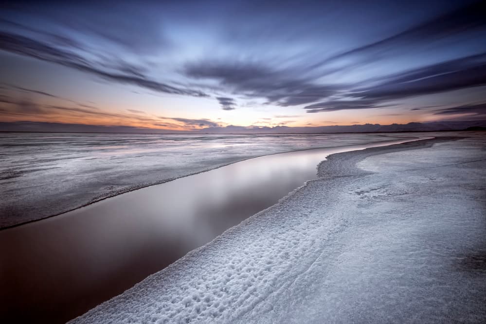Frozen Coastal Twilight by Liloni Luca — canvas wall art