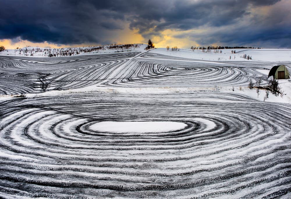 Winter Field Patterns by Charles Lai — canvas wall art
